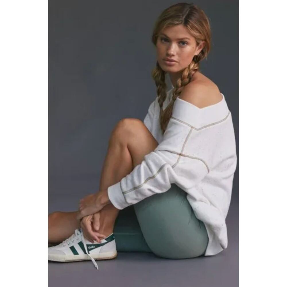 ANTHROPOLOGIE Pilcro Slouchy Off-The-Shoulder Sweatshirt// XXS - Picture 2 of 12